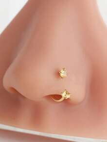 1 Piece Stainless Steel Gem NoseHoop: Sleek, Durable & Subtly Bold – Masculine Minimalist Style For The Modern Guy