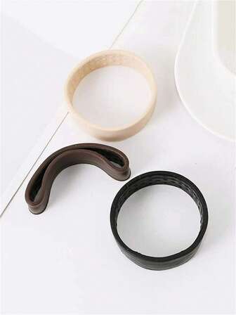 1个可折叠硅胶发圈，无缝硅胶发圈头饰