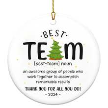 2025 Team Ornament - "Be Proud Of Your Work" "Best Team" Christmas Tree Decoration Hanging Ornament | Employee/Friend/Teacher Appreciation Gift, Coworker Farewell Memento, Boss Retirement Present, Workplace Bestie Gift (Group Gift) - Multicolor - View 8