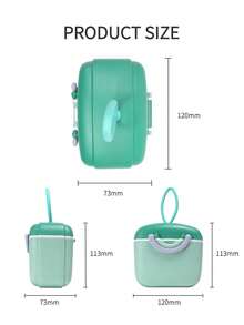 KUNT 450ml Double-Layer Milk Powder Container, Portable Baby Milk Powder Storage Box, Minimalist Design With Included Scoop - Multicolor - View 11