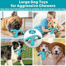 Dog Chew Toy For Aggressive Chewers, Indestructible Tough Dog Toys For Large/Medium/Super Chewer Dogs,DarkBlue - Xanh đậm - Xem 7