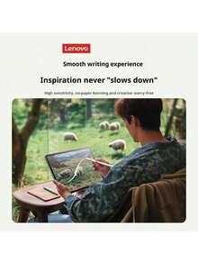 Lenovo BP28 Magnetic Stylus Pen: 3-In-1 Universal, High Sensitivity, Pixel-Level Positioning, Replaceable Tip, Suitable For Handwriting Creation On Tablets And Phones - White - View 4