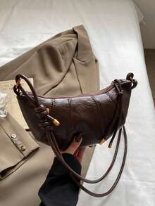 Bolso de hombro casual de media luna para mujer, adecuado para el uso diario - Multicolor - Ver 6