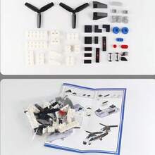 NEW DIY City SWAT Super Sports Car Truck Dual-Rotor Helicopter Cement Mixer Building Blocks Bricks Kits Classic Model - Multicolor - View 5