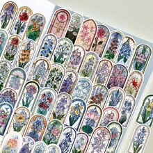 50 szt. kolorowych, kwiatowych naklejek na szkło, kreatywne naklejki na butelki z wodą, notesy, laptopy, telefony, gitary, deskorolki, lodówki, bagaż, etui na telefony, do klasy, na artykuły szkolne, upominki na przyjęcia, prezenty urodzinowe, na Halloween, Boże Narodzenie, Święto Dziękczynienia