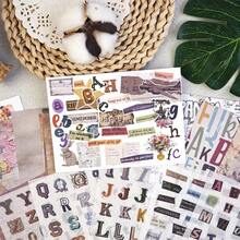 600+ Scrapbook Stickers And 20 Sheets Scrap Paper Book For ScrapbooFKing, Vintage Alphabet Letter NFUmberss Inspiration Quote Stickers For Journaling, Junk Journal Supplies, Planner, Collage,38SheetsLetterStickerFSandssPaperSet - 38張字母貼紙和紙張套裝 - 查看 8