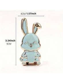 兔子手机支架，返校季手机壳支架，推拉式五金杆，桌面懒人兔子支架 - 彩色 - 查看 2