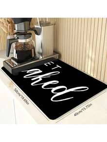 1pc Quick Drying Anti-Slip Bathroom Mat - Absorbent Polyester Bathroom Carpet With Rubber Backing, Black And White Home Decor, Making Bathing Enjoyable, Quick Drying Carpet | Fashionable Floor Mat | Rubber Base Mat, Bathroom Mat Home Bathroom Decor Bath Rug Outdoor Rug Door Mat Fall Decor Bathroom Accessories Back To School Entryway Decor - Multicolor - View 17