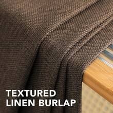 H.VERSAILTEX Linen Blackout Curtain 84 Inches Long For Bedroom/Living Room Thermal Insulated Grommet Linen Curtain Drapes Primitive Textured Burlap Effect Window Drapes 1 Panel - Heather Cocoass Brown,52inchWx84inchL(Packof1),HeatherCocoassssBrown - HeatherCocoassBrown - 查看 6