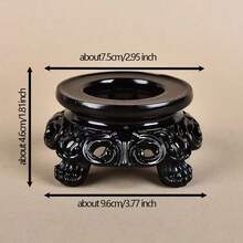 1个圆形空心水晶球支架，经典雕刻风格树脂展示架，玻璃球展示架，天然石材底座，装饰球底座，万圣节和圣诞节的理想装饰品