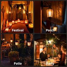4Packs Upgraded LED Flame Light Bulbs, 4 Modes Flickering Light Bulb Outdoor With Upside Down Effect, E26 Base Flame Bulb For Christmas Decorations Outdoor, Halloween Lights, Party Decor,Christmas Decorations, Christmas Lighting, Christmas Gifts - 珠光黃-4個 - 查看 4