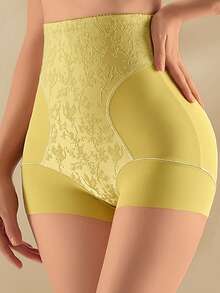 High Waist Slimming Seamless Shaping Underwear For Women - Yellow - View 3