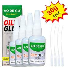 4 PCS AO DE GU Strong Plastic Glue, High-Strength Oily Super Glue, Fast Repair And Curing For Shoes And Metals, Large Capacity Oily Formula, With Anti-Clog Cap, Waterproof Bond For PVC, Wood, Plastic, And Rubber - 4pcs - View 3