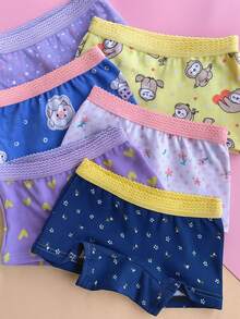Set Of 10 Girls' Printed Cotton Shorts - 彩色 - 查看 6