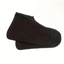 1 Pairs Thickened Shoe Covers - Non-Slip Transparent Black Bottom, All-Season Boot Protectors, Suitable For Hiking, Rainy, Snowy & Muddy Conditions - Easy-Clean Shoe Covers, Fits Most Shoes/Boots, Ideal For Camping, Gardening & Farm Work, Hiking Gear - Transport black 1 pair - 查看 3