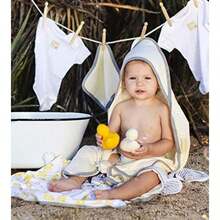 Burt's Bees Baby - Toallas con Capucha, Rizo de Punto Absorbente, súper Suave, de una Sola Capa, 100% algodón orgánico (Patos pequeños, Paquete de 2), 2 Unidades (Paquete de 1)(pequeños patos Paquete-de-2) - Multicolor - Ver 2