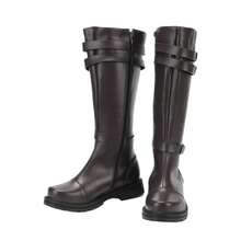 Mens Tall Boots Renaissance Vintage Pirate Boots Medieval Cosplay Viking Riding Shoes - màu nâu - Xem 1