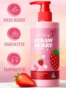 250毫升草莓维生素C保湿身体乳，美白、补水、滋养，防止皮肤干燥皲裂，完美的圣诞节礼物 - 彩色 - 查看 3