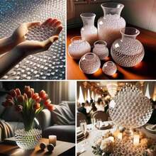 20000颗透明彩色水珠，水珍珠，可用于花瓶填充装饰、家居装饰、情人节装饰、制作漂浮蜡烛、婚礼中心装饰、花卉装饰、无土种植。 - 透明色 - 查看 8