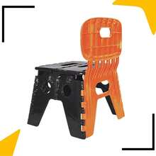 Banquinho Compacto com Encosto – Dobrável e Multiuso - Multicolorido - Visão 8