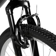 Hiland All-Terrain Mountain Bike (26/27.5 Inch) – Elegant MTB For Women & Men – 18-Speed Gears & V-Brakes – Attractive Colors - 黑色 - 查看 7