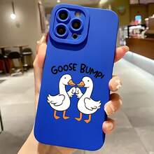 2026 nueva funda de teléfono esmerilada, funda de teléfono con estampado de patos de dibujos animados para iPhone 17 14 13 12 11 Pro Max y  Galaxy S23 S22 S21 S20 Plus Ultra, funda de teléfono para parejas, regalo para novio y novia, regalo de San Valentín o cumpleaños - Azul Klein - Ver 2