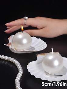 1pc New Creative Sphere Candle, Dual-Tone Candle, Round Ball Candle, For Home Decor, Tabletop Ambiance, Living Room Decor, Wedding Decoration, Souvenir, Gift, Valentine's Day Gift, Return Gift, Room Decor, Candle, Candles, Gifts, Scented Candles, Home Decoration, Christmas Decor, Christmas Gifts, Best Friend Gifts, Gift For Woman, Cute Candles - Multicolor - View 8