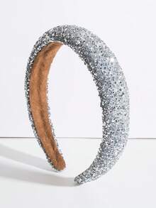 1pc Fashionable Gorgeous Colorful Chocolate Crumbs Hair Hoop Hair Accessory - Silver - View 4