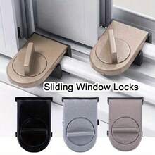 1pc Aluminum Alloy Sliding Door & Window Lock - Anti-Pinch, Anti-Theft, Anti-Fall Function With Safety Lock - Multicolor - View 1