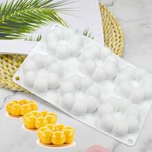 Mostsom Silicone Mold Flower Shaped Silicone Donut Molds, BaFKing Pans, 6-Cavity Reusable Cake Maker Cookie Tray For Kitchen, Dishwasher, Oven, Microwave, Freezer  (Flower Donut J),FlowerDonutJ - 花甜甜圈 - 查看 8