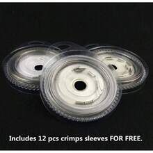 - de pesca de 10 libras a 200 libras, alambre lder de acero inoxidable recubierto de vinilo, 10 metros, con 12 fundas de crimpado - Prueba de 100 libras - Ver 7
