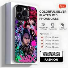 Funda para teléfono Caitlyn Vi CaitVi A-Arcane para 17,16,15,14,13,12,11,Pro,MAX,plus, cubierta negra mate a prueba de golpes - Z8 - Ver 8