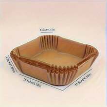 500/200/100/50pcs Air Fryer Parchment Paper, Home Baking Non-Stick Paper, Square Heat-Resistant Baking Paper, Thanksgiving/Mother's Day Gift, Kitchen Accessories - Multicolor - View 3