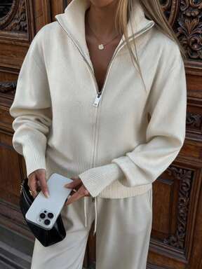 Live To Mo Women's Casual Solid Color Cardigan Long Sleeve Daily Commuter Versatile Knit Coat Fall Winter Going Out Outfits Clothes Streetwear Y2K Valentine's Day New Year Holiday Tops