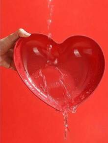 10/5/1件套红色心形餐盘，水果盘，小吃盘，甜点盘，餐具装饰，适用于节日派对、主题活动、情人节、婚礼、订婚、约会、餐厅、生日派对、周年纪念日、家庭聚会等。