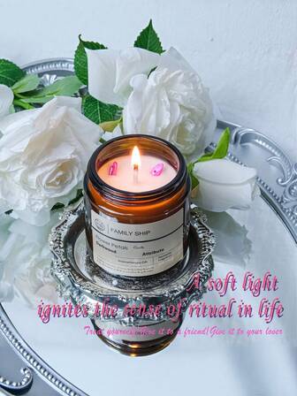 100g/Candle Soy Wax Scented Candle - Cherry Blossom Fragrance, Long Burning 8-12 Hours, Air Purifying, Relaxing, Decorative Candle, Gift For Friends, Family, Valentine's Day