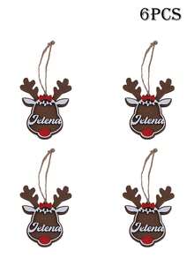 Custom Elk Bow Christmas Decorations With Name, Personalized Wooden Double-Layer Hanging Ornaments, Christmas Gifts, Customized Christmas Tree Decorations, Customizable Christmas Ornaments, Christmas Decor, Merry Christmas, Living Room Decor, Family, Mom, Dad - Style B - View 7