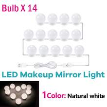 LED Lady Beauty Vanity Lamp 5V Touch Sensor Switch Stepless Dimmable Professional Mirror Cabinet Makeup Wall Light 3Colors Switching USB Dressing Table Indoor Washroom Bathroom Cloakroom Bedroom Night Lights Adjustable Brightness No Flicker Eye Protection Home Decoration Lighting(Rotating Shrink Wires) 2/6/10/14 White/Pink Bulbs