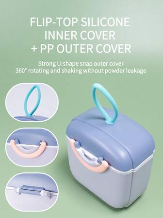 450ml Double-Layer Milk Powder Container, Portable Baby Milk Powder Storage Box, Minimalist Design With Included Scoop