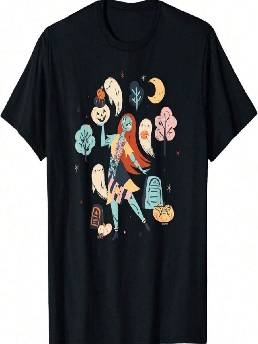 Nightmare Before Christmas Dark Jack & Sally T-Shirt - 黑色 - 查看 1