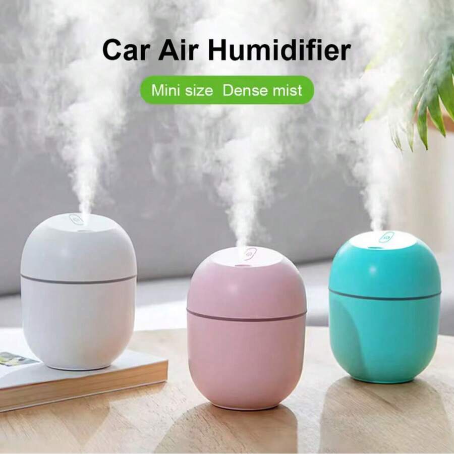 Humidificador de aire de 220ML, difusor ultrasónico de aromaterapia, pulverizador de niebla fría, lámpara LED de noche para el hogar y el coche, novedad - Multicolor - Ver 1