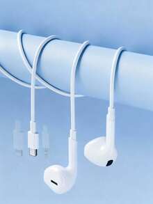 Wired In-Earphone Compatible With Apple Lightning And Android TYPE-C And 3.5mm Port Earphone