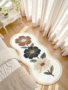 DAJIANG 1 pieza Alfombra de área vintage simple, alfombra pasillo con estampado floral, alfombra de cachemira con patrón de flores y hojas verdes, adecuada para baño, cocina, entrada, pasillo, mesita de noche, sala de estar, dormitorio, alfombra lavable, fácil de limpiar, alfombra de entrada antideslizante, decoración para Navidad, Acción de Gracias, Día de San Valentín, decoración de Navidad, accesorios de baño, decoración de habitación - Multicolor - Ver 7