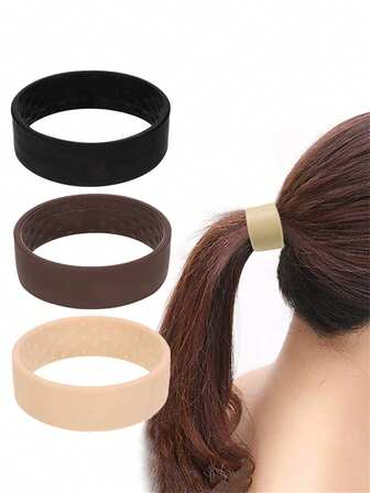 1个可折叠硅胶发圈，无缝硅胶发圈头饰