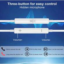 3 Packs USB C Headphones,Type C For IPhone Wired Headphones For IPhone 16/15 Earbuds With Mic And Volume Control,Hi-Fi Stereo In Ear Earphones For Galaxy S24/S23/S22/S21/S20/Ultra Note 10/20,White - 1 - 查看 6