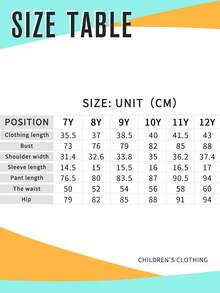 Tween Girl Cartoon Print Short Sleeve Top + Pants Set - Dark Grey - View 7