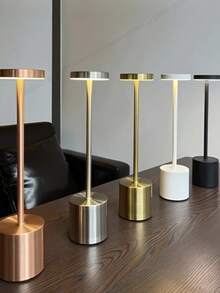 1件現代金屬觸控LED檯燈，便攜式桌燈，3色可調亮度，USB充電式檯燈，適用於客廳、臥室、露營、酒吧、餐桌、床頭等，可用作檯燈、桌燈，萬聖節禮物 - 多色 - 查看 9