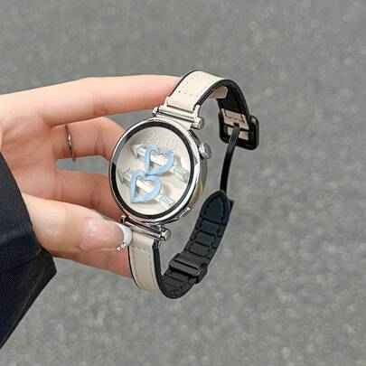 18毫米、20毫米、22毫米柔软舒适的硅胶皮革二合一智能手表表带，兼容三星Galaxy，快拆设计，时尚优雅的女士表带