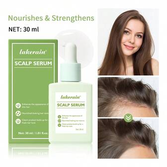  Lakerain Refreshing Pure Botanical Scalp Serum, Improves Hair Loss And Volumizes, Refreshing Natural Fragrance, Nourishes Scalp, Strengthens Hair, Removes Greasiness