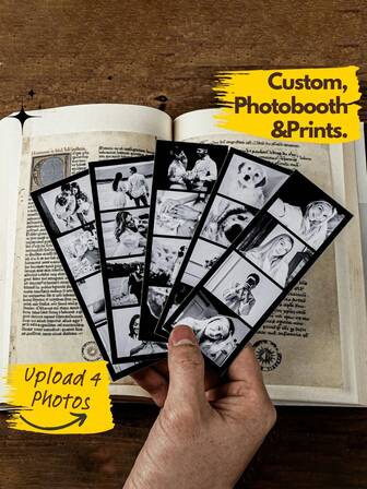 Valentine's Day Gift,Custom Photo Strip, Couple Photos, Gift, Decor, Thanksgiving Gift, New Year Gift, Party Decor, Custom Photo Booth Prints, Personalize Photo Booth Prints, Movie Strip, Wedding Photo Booth Cards